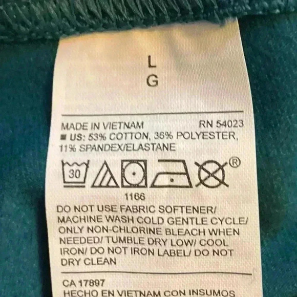 34. Old Navy Active Teal Green Leggings, Large - Picture 5 of 5